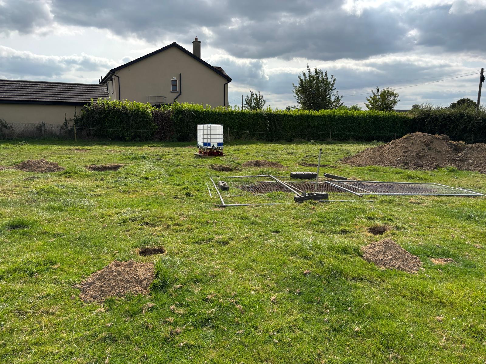 Percolation testing setup on site